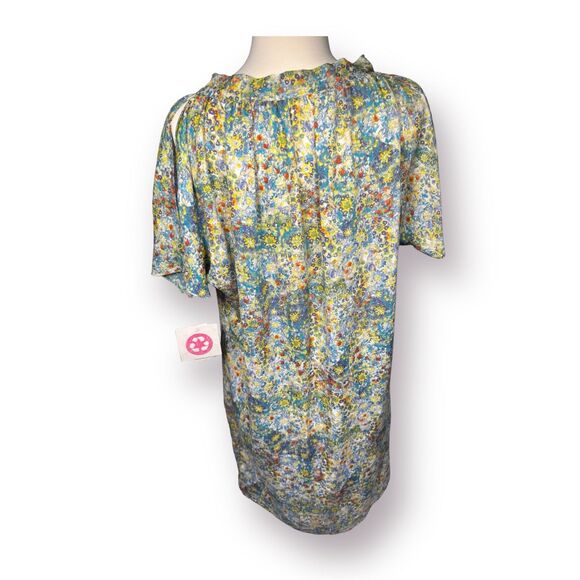 Rachel Roy Fairy Core Floral Dress Women Size XS Wedge Style Tie Neck Bohochic - Picture 2 of 8